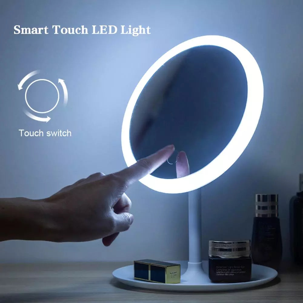 LED Makeup Mirror with Detachable Base and USB Charging - BnBeeSupplies