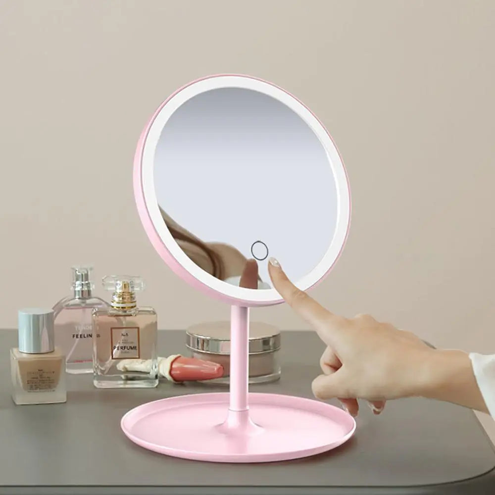 LED Makeup Mirror with Detachable Base and USB Charging - BnBeeSupplies