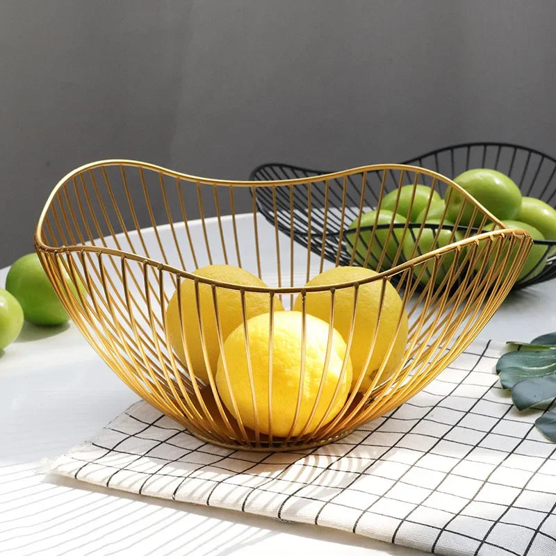 Modern Nordic Metal Fruit Basket & Storage Bowls - BnBeeSupplies