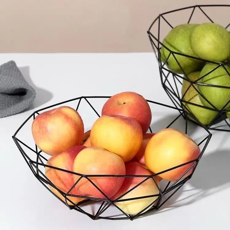 Modern Nordic Metal Fruit Basket & Storage Bowls - BnBeeSupplies