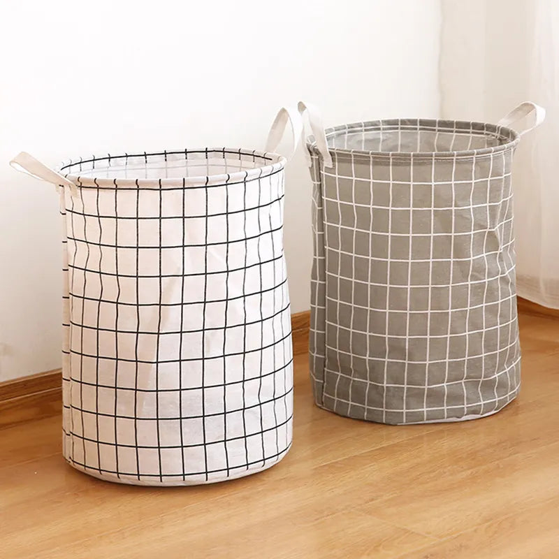 Space-Saving Fabric Dirty Cloth/Laundry Basket - BnBeeSupplies