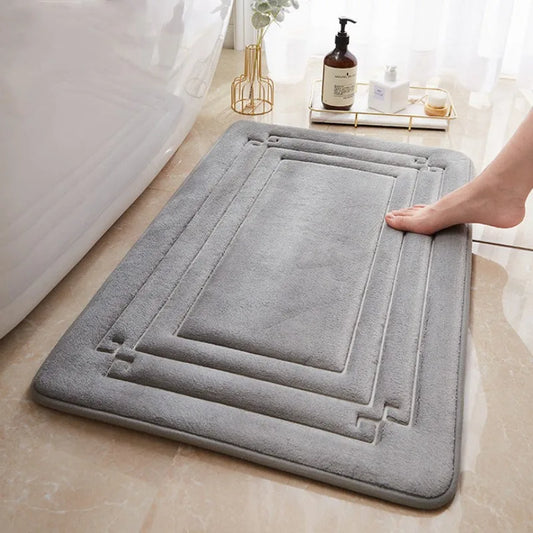 Ultra Absorbent & Soft Velvet Washable Bathroom Rug - BnBeeSupplies