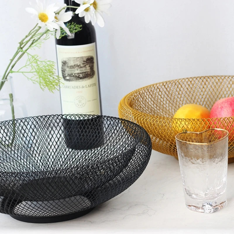 Nordic-Style Iron Art Fruit Basket - BnBeeSupplies