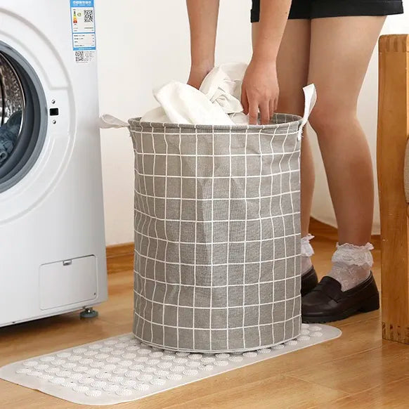 Space-Saving Fabric Dirty Cloth/Laundry Basket - BnBeeSupplies