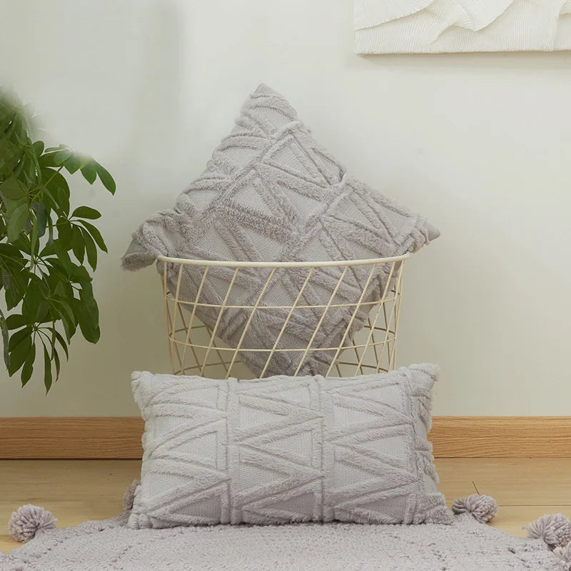 Embroidered Diamond Cushion Cover - BnBeeSupplies