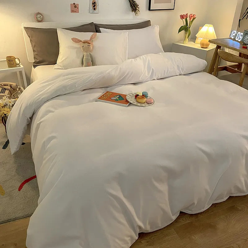 Hotel White Comforter Cover - BnBeeSupplies