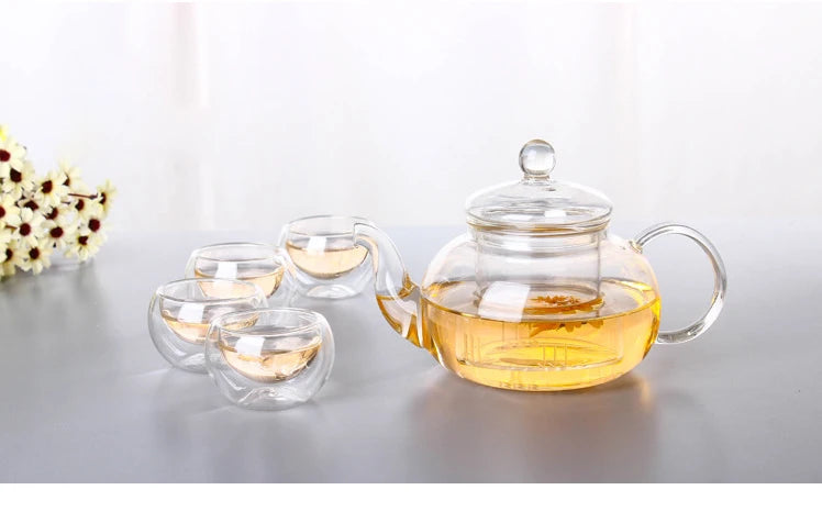 Premium Heat-Resistant Glass Teapot with Infuser - BnBeeSupplies