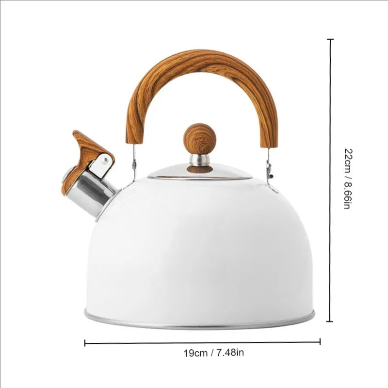 Stainless Steel Whistle Kettle - 2.5/3L Capacity for Gas & Induction Cookers - BnBeeSupplies