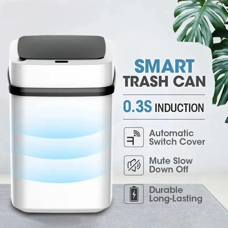 Smart 13L Touchless Trash Bin - BnBeeSupplies